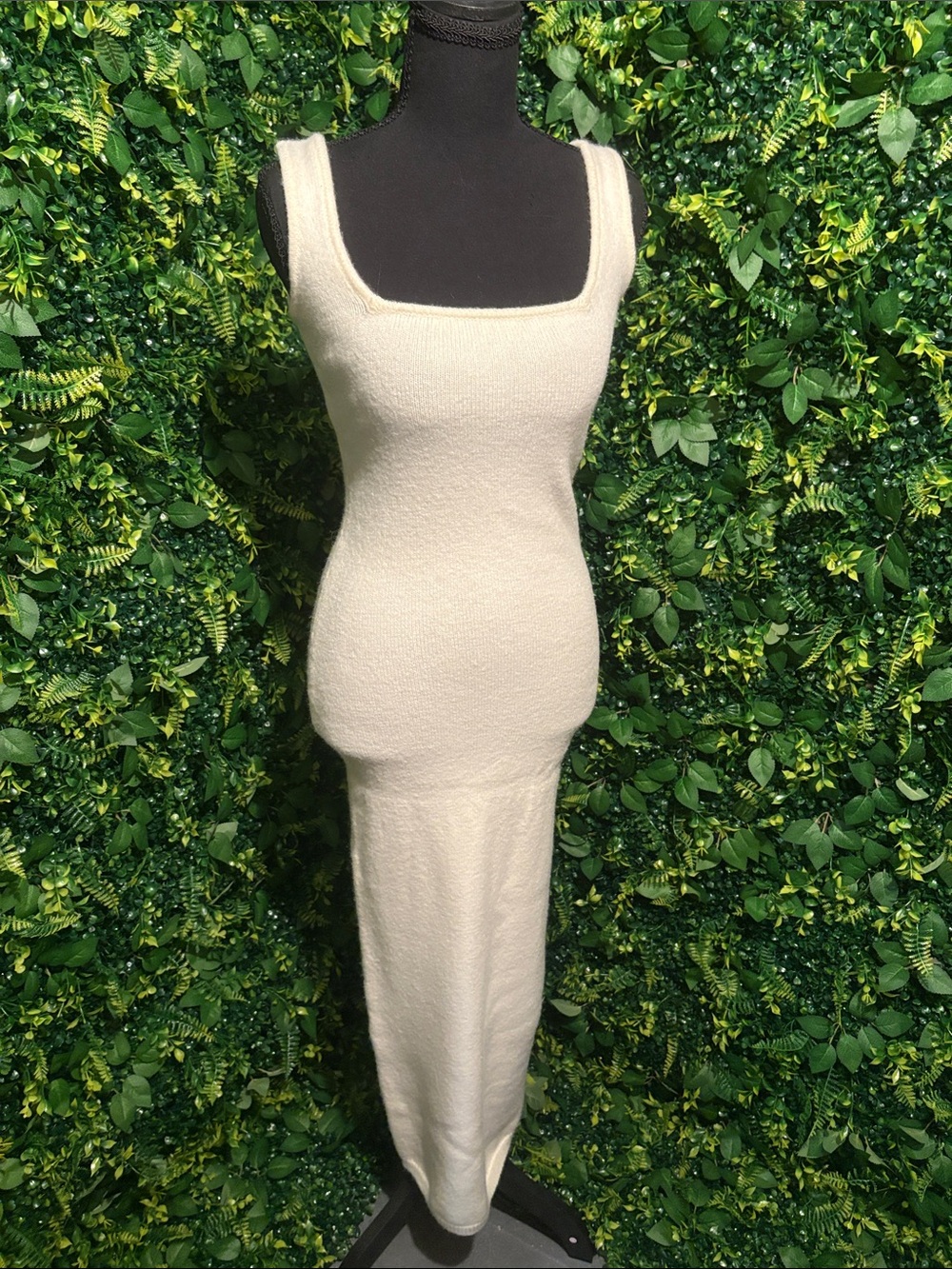 JLUXLABEL Cream Sleeveless Knit Maxi Dress